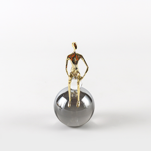 Pensador De Luxo Cristal e Metal Ornamentos Casa Objetos Decorativos Elegante Room Decor Acessórios Elegante <span class=keywords><strong>Home</strong></span> Decor Itens - Product Image 2