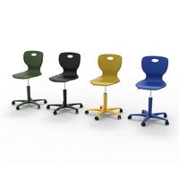 Chaise d'enseignant pivotante à cinq griffes au design moderne pour le bureau d'école Chaise de bureau à domicile Chaise de laboratoire pivotante avec poulie
