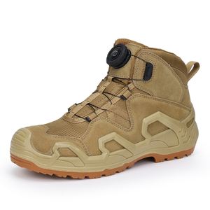 DF701 0701 Tactical <b>Hiking</b> <b>Boots</b> Tan High Top Lace Up Outdoor All Seasons Waterproof Men Suede <b>Boots</b> - Product Image 3