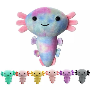 ROXGOCT <span class=keywords><strong>Axolotl</strong></span> arc-en-ciel personnalisé animal en peluche salamandre mexicaine mignonne poupée PP coton rempli jouets d'anniversaire nouveau Design - Product Image 1