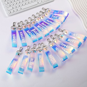 Low MOQ Cheap Pvc Anime Short Keychain Lanyard Cute Cartoon Kpop Lanyard Keychain