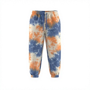 <b>Men</b> Elastic Waist Drawstring Casual <b>Joggers</b> Blue Orange <b>White</b> Midweight Cotton Fiber Summer Style - Product Image 1