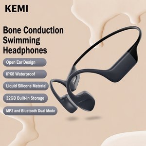 Écouteurs sportifs à conduction osseuse avec boîtier en silicone de haute qualité, casque à oreille ouverte, écouteurs étanches IPX8, écouteurs sans fil BT5.4 - Product Image 2