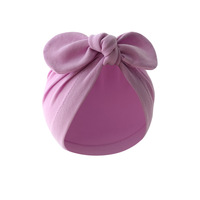 Gorro de algodón anudado transpirable para niñas recién nacidas, gorro de turbante suave con lazo