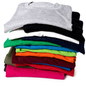 MEOW FASHION T-shirt unisexe en coton, lot en vrac, plusieurs couleurs, uni, prêt à expédier, vêtements, lot de t-shirts - Product Image 1