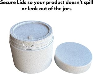 Conteneur biodégradable 30g 100g 200g rose bleu jaune blé lotion pour le corps pot de crème cosmétique - Product Image 5