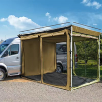 Auvent latéral de voiture 4x4 tout-terrain pour camping, rétractable, imperméable, quatre saisons, double couche, léger, en aluminium, 270°