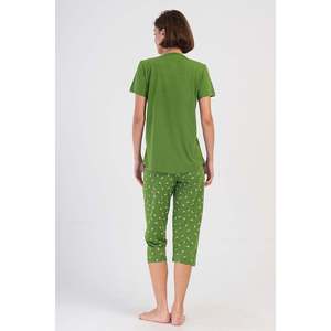 Combinaison de nuit ovale à manches courtes et col rond pour femmes - Product Image 1