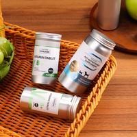 Conteneur alimentaire en aluminium de qualité alimentaire, hermétique, personnalisé, grand format, pour protéines, OEM, avec revêtement intérieur mat, impression personnalisée ronde