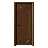 Porte coupe-feu EI60 60 minutes en bois massif pour bâtiments résidentiels, porte acoustique intérieure d'appartement avec poignée ignifugée