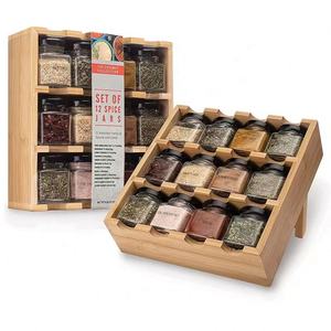 Venta al por mayor ajustable 3 4 niveles de bambú cocina organización y almacenamiento de especias estante - Product Image 1