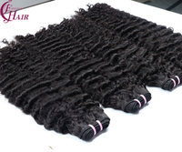 FH Lot de Cheveux Bouclés Brésiliens Birmans 12-28 Pouces en Stock Double Drawn Cheveux Humains Naturels Birmans Bouclés Tissages Extensions en Gros