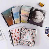 Mini album photo DIY avec couverture transparente en PVC, classeur avec pages en PP intégrées pour photos de 3x4 pouces, rangement étanche et durable