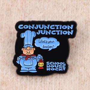 Scritta scritta scritta scritta scritta in metallo con scritta in inglese con giunzione con scritta in stile Rock Chef con spilla in smalto - Product Image 2