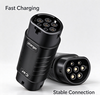 便携式电动汽车充电转换器 GB/T 转 Type 1 Type 2 Tesla IP55 欧洲美国兼容适配器配件工厂供应商