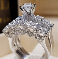 Bagues de mariage de luxe en moissanite 35 mm pour femmes, ensemble de fiançailles pour couple, diamant brillant étincelant, vente en gros, argent de luxe, zircone cubique