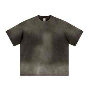 Camiseta vintage con efecto acid wash, algodón, impresión de logotipo personalizado, venta al por mayor, camiseta lisa de alta calidad para hombre. - Product Image 2