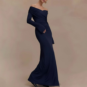 Long Sleeve Draped Dress