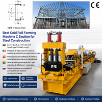 Meilleure machine de profilage à froid pour la construction en acier : Ligne de production de poutres en C à grande vitesse et à changement de taille automatique