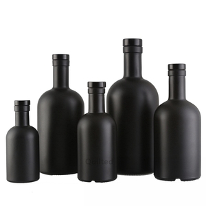 Bottiglia in Vetro Oslo da 375ml 500ml 750ml Opaca Bianca Nera per Vodka <span class=keywords><strong>Liquore</strong></span> Whisky <span class=keywords><strong>e</strong></span> Alcolici - Product Image 1