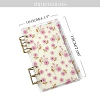 Couverture de carnet amovible en acrylique floral Hongbo A6, épaisseur 3 mm, transparente, style européen et américain, en stock