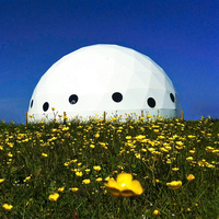 Dôme Géométrique Hôtelier, Tente Dôme Transparente en PVC pour Projection Extérieure, Igloo Hivernal Géodésique en Polycarbonate Écologique pour Maison/Resort