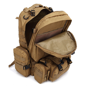 55L Tactical <b>Backpack</b> <b>Waterproof</b> High Density 900D Oxford Polyester Lining Zipper Closure Internal Frame - Product Image 4