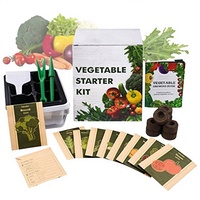 Kit de démarrage pour légumes en gros du fabricant – Pot de fleurs en fibre végétale biodégradable translucide pour jardinage de cuisine – Ensemble de semis de jardin