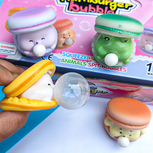 ของเล่นบีบมาการองน่ารัก บีบแล้วเป่าฟอง บรรเทาความเครียด ของชำร่วยงานปาร์ตี้ ของตกแต่งโต๊ะทำงาน ของเล่นพลาสติก ขายส่ง - Product Image 6