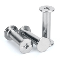 Vis de fixation mâle-femelle, vis de fixation, rivets semi-tubulaires en acier inoxydable, rivets ronds à double tête