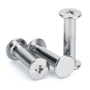 Vis de fixation mâle-femelle, vis de fixation, rivets semi-tubulaires en acier inoxydable, rivets ronds à double tête - Product Image 3