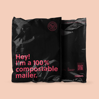 Enveloppe biodégradable avec logo imprimé personnalisé pochette postale colis pour emballage sacs d'expédition miler