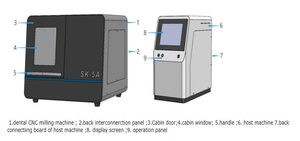Équipement de laboratoire dentaire et machine de fraisage dentaire 5 axes, machine de fraisage dentaire Cad Cam, prix - Product Image 3