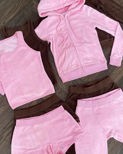 Produttori di <span class=keywords><strong>Abbigliamento</strong></span> per Logo Personalizzato, Set Due Pezzi in Felpa Francese per <span class=keywords><strong>Donna</strong></span>, Tuta Sportiva Primaverile con Felpa con Zip Classica - Product Image 4