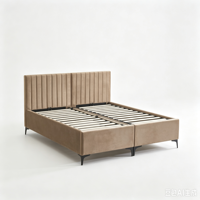 Ensemble de meubles de chambre à coucher de style européen 2026 : Lit king-size de luxe, lit king-size moderne avec cadre de lit double rembourré