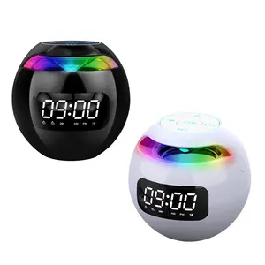 Loa Gia Đình Di Động Mini Không Dây Bán Chạy Loa Đèn Led Vòm Đồng Hồ Báo Thức Loa Bluetooth