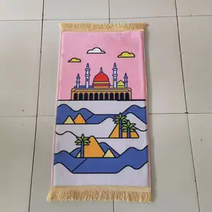 Исламский подарок индивидуальный дизайн складной мусульманский ковер Детский развивающий молитвенный коврик для детей