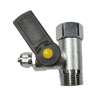 Robinet à bille en laiton avec poignée ABS chromée 6mm/8mm Trois voies Eau Filetage mâle 1/2 Robinet en laiton Vente en gros d'usine ODM/OEM