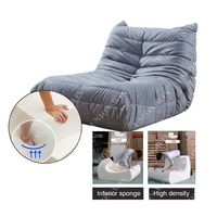 Unisofa – Canapé modulaire contemporain en forme de L, fauteuil paresseux en mousse compressée pour salon, ensemble de chaises en tissu
