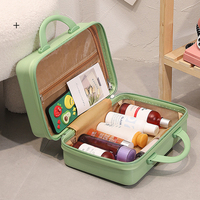 Valise de maquillage portable en ABS rigide de 14 pouces avec logo personnalisé, boîte de rangement pour souvenirs, mini valise cosmétique, vente en gros