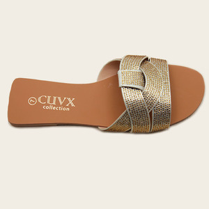 Women's Flat <strong>Sandals</strong> Designer Summer Luxury <strong>Sparkling</strong> Rhinestone <strong>Sandals</strong> Wear Resistant for Women and Women's slippers <strong>Sandals</strong> - Product Image 3