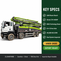 Bomba de Hormigón Móvil Usada Zoomlion 56m Howo Sitrak 8x4 con Control Remoto, Bomba de Hormigón de Segunda Mano ZLJ5440THBSE para Exportación
