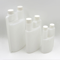 Bouteille doseuse à double col en plastique HDPE de 100 ml, 500 ml, 1000 ml