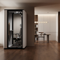 Cabine insonorisée mobile pour exposition, bureau, espace privé, ou pod de travail insonorisé