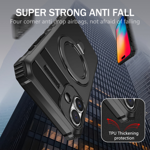 Étui de téléphone portable en TPU+PC <span class=keywords><strong>avec</strong></span> aimant Fulcrum, anti-traces de doigts, antichoc, <span class=keywords><strong>avec</strong></span> <span class=keywords><strong>porte</strong></span>-cartes pour & pour - Product Image 4