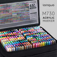 Ensemble de marqueurs acryliques à pointe pinceau Languo New Pro 432 couleurs