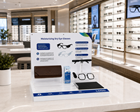 Support d'affichage de lunettes en acrylique moderne et personnalisé, soulagement de la sécheresse oculaire, détachable, à poser sur le comptoir, cadre magnétique, montage facile, support optique