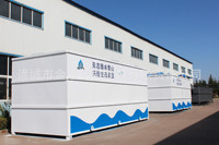 Station de traitement des eaux usées mobiles personnalisée pour abattoirs, contrôlée par PLC, technologie MBBR/MBR, filtration 2000L/heure, osmose inverse