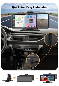 Hot Selling 10.26 Inch Portable Touch Screen Carplay 4K Dash CAM ADAS GPS Wireless Carplay And Android Auto Multimedia Player