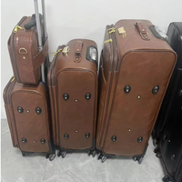 Ensemble de 3 Valises en Cuir PU 20/24/28 Pouces à 4 Roues Bagage de Voyage
